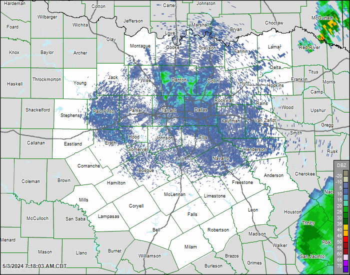 Current Warning Map for North Texas